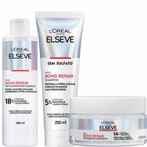 Kit Bond Repair Elseve Pré-Shampoo + Shampoo + Creme de Tratamento