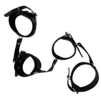 Kit Bondage Algema para Pulso e Pernas Em Couro - Sex shop Kit Bondage Algema para Pulso e Pernas Em Couro - Sex shop