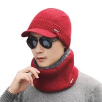 Kit Boné Boina Gorro Cachecol Beanie Forrada Lã Inverno