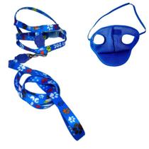 Kit Boné E Coleira Peitoral Para Cães E Gatos Nº2 - ul