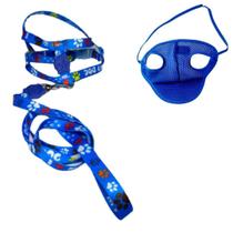 Kit Boné E Coleira Peitoral Para Cães E Gatos Nº5 - ul