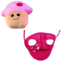 Kit Boné E Pelúcia Cogumelo Para Cães E Gatos - M