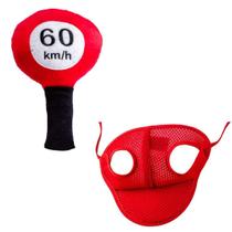 Kit Boné E Pelúcia Placa 60Km Para Cães E Gatos - G