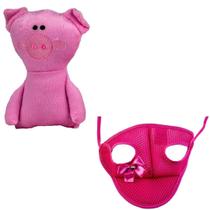 Kit Boné E Pelúcia Porquinho Para Cães E Gatos - P Kit Boné E Pelúcia Porquinho Para Cães E Gatos - P