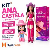 Kit Boneca Ana Castela 55cm Boiadeira + Boneca Boiadeirinha 20cm Turma da Boiadeirinha Original Chapéu Botinhas Kit Boneca Ana Castela 55cm Boiadeira + Boneca Boiadeirinha 20cm Turma da Boiadeirinha Original Chapéu Botinhas