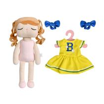 Kit Boneca Angela Fashion Cacheada + Roupa Cheerleader Brasil - Metoo
