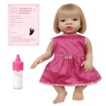 Kit Boneca Baby Kiss Loira Sid Nyl Brinquedo C/ Mamadeira