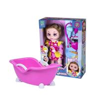 Kit Boneca Babys Dodói com Acessórios de Médico e com Banheira Nenequinha Hora do Banho Super Toys