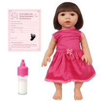 Kit Boneca Bebê Baby Eloise Tipo Reborn C/ Mamadeira Certidão Kit Boneca Bebê Baby Eloise Tipo Reborn C/ Mamadeira Certidão
