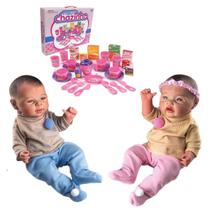 Kit Boneca Bebê Reborn Menina Menino + Jogo Meu Chazinho Kit Boneca Bebê Reborn Menina Menino + Jogo Meu Chazinho