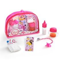 Kit Boneca Bolsa Infantil rosa -1006- Mamadeira chupeta fralda acessórios ED1 Brinquedos - Ed1brinquedos