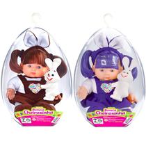 Kit Boneca Cheirosinha Chocolate E Uva Ovo Páscoa C/coelho