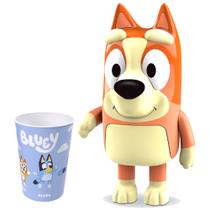 Kit Boneca da Bingo Cachorrinha do Desenho Bluey com Copo