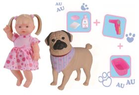Kit Boneca E Cachorrinho Divertidos Interativos