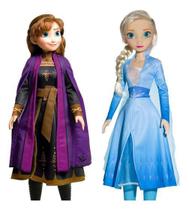 Kit Boneca Elsa E Anna Frozen Grande 55 Cm Disney