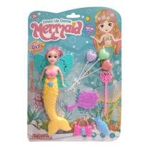 Kit Boneca Fada Sereia Com Acessórios Ehm0172 Domni