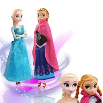 Kit Boneca Frozen Anna e Elsa 30cm Brinquedo Menina Musical Com Acessórios