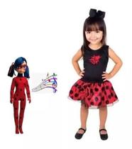 Kit Boneca Ladybug Musical + Fantasia Joaninha - 2 A 8 Anos