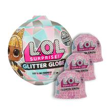 Kit boneca lol - glitter globe + fashion crush - kit com 3