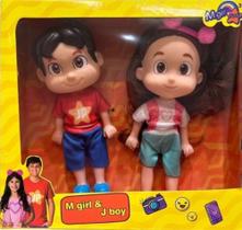 Kit Boneca Maria Clara + Boneco JP Brinquedos Youtubers M Girl & J Boy