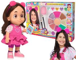 Kit Boneca Maria Clara JP Com Som + Paleta Maquiagem Infantil