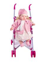 Kit Boneca Menina 2 3 4 Anos Loira Canta Cantigas + Carrinho Kit Boneca Menina 2 3 4 Anos Loira Canta Cantigas + Carrinho