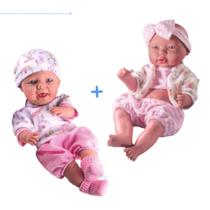 Kit bonecas bebe reborn e bebê que fala nenem falante com mamadeira bb realista riborn realistica - Milk Brinquedos