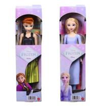Kit Bonecas Frozen Princesas Anna e Elsa 30cm JJY38 - Mattel