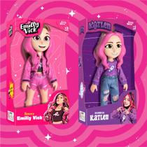 Kit Bonecas Katlen E Emily Vick Youtube Nova Boneca Dos Rosa - Baby Brink