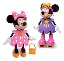 Kit Bonecas Minnie Conta História E Patinadora Coleção Brinquedo Menina Elka