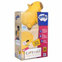 Kit Boneco Capivara De Feltro Infantil Brinquedo Educativo Criativo Didático Artesanato