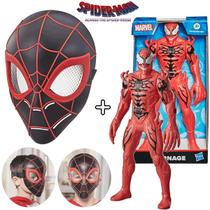 Kit Boneco Carnificina Vermelho e Máscara Miles Morales