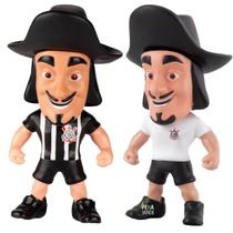 Kit Boneco Corinthians Mosqueteiro + Camisa 2 Listrada Timão De Futebol Oficial Mascote Fut Toy Articulado Licenciado