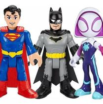 Kit Boneco Figura Batman Superman E Ghost Spider Infantil