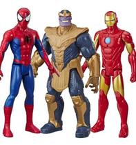 Kit boneco figura homem aranha + thanos e homem de ferro titan 30cm hasbro Kit boneco figura homem aranha + thanos e homem de ferro titan 30cm hasbro