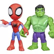 Kit boneco figura hulk e homem aranha amazing friends spider hasbro original