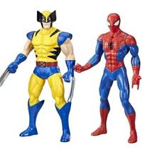 Kit boneco figura wolverine e homem aranha olympus 24cm hasbro original