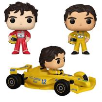 Kit Boneco Funko Pop Ayrton Senna McLaren Rides/Racing Lotus