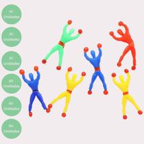 Kit Boneco Gruda Parede Geleca Ninja Menino Menina Brinquedo Lembrancinha Escala Parede Vidro