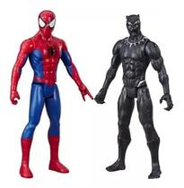 Kit boneco homem aranha e pantera negra titan 30cm hasbro