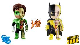 Kit Boneco Lanterna Verde + Batman Lanterna Amarela 10cm - XXRay
