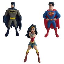 Kit Boneco Mulher Maravilha , Batman E Super Homem Em Vinil - Zippy Toys