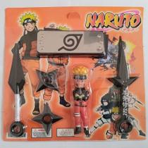 Kit Boneco Naruto 15Cm + 2 Shuriken + 1 Bandana + ...