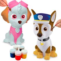 Kit Boneco Patrulha Canina Chase E Skye Colorir E Pintar Brinquedo Menina e Menino Elka Kit Boneco Patrulha Canina Chase E Skye Colorir E Pintar Brinquedo Menina e Menino Elka