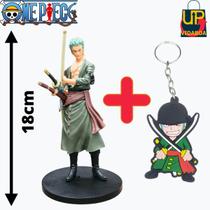 Kit Boneco Roronoa zoro 18cm + Chaveiro Roronoa Zoro 5cm - One Piece Kit Boneco Roronoa zoro 18cm + Chaveiro Roronoa Zoro 5cm - One Piece