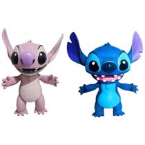 kit Boneco Stitch e Angel 40cm em Vinil Com Acessórios Mimo kit Boneco Stitch e Angel 40cm em Vinil Com Acessórios Mimo