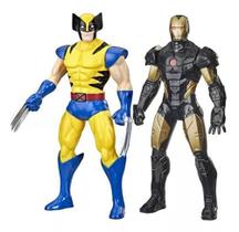 Kit Boneco Wolverine E Homem De Ferro Gold Hasbro Olympus