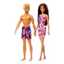 Kit Bonecos Barbie Fashion Morena E Ken Praia - Mattel