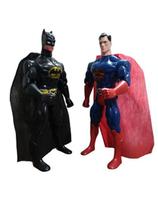 Kit Bonecos Batman Vs Super Homem Articulado Grande +/- 29