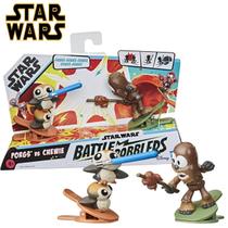 Kit Bonecos Battle Bobblers Porgs x Chewie Disney - Hasbro